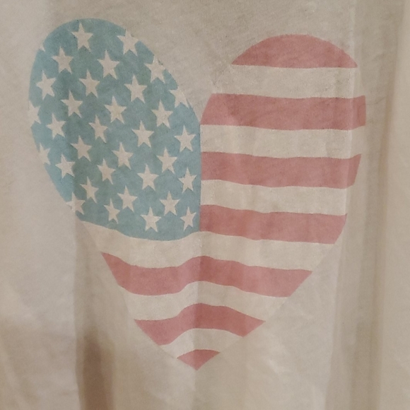Lightweight Wildfox American Flag Heart Tank top - Picture 3 of 3
